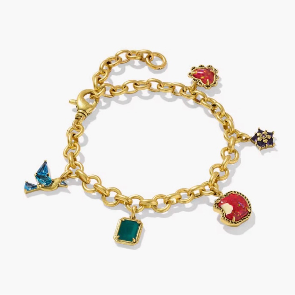 NWT Kendra Scott Disney Gold-Tone Snow White Charm Bracelet